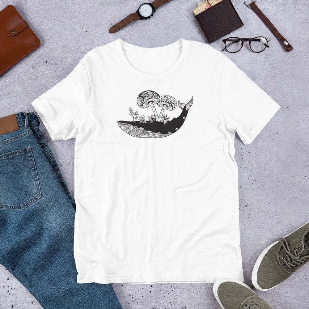 Humpback Whale Floral Unisex Tee