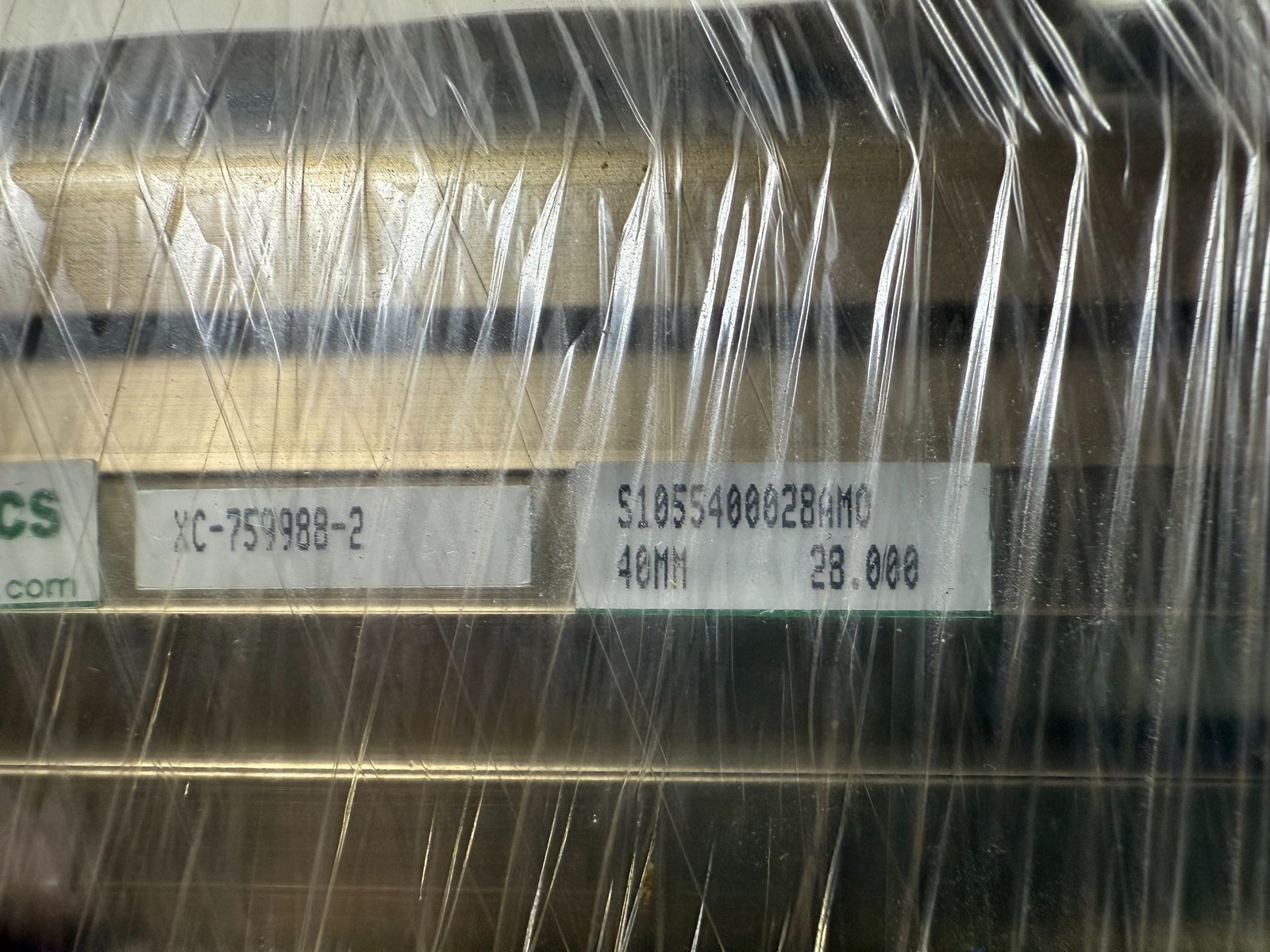 ASCO NUMATICS S1055400028AMO Rodless Pneumatic Actuator, Bore: 40mm, Stroke: ...