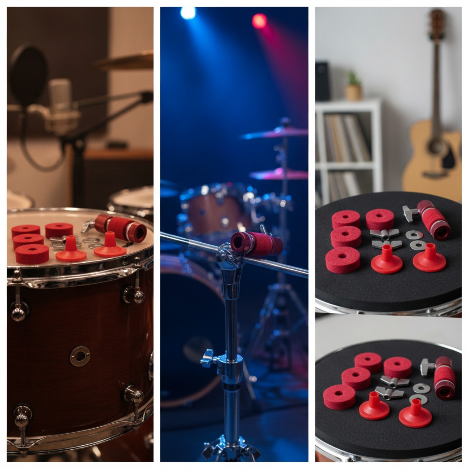 11 Pieces Drum Accessory Kit Replacement Drum Key with Felt Pads Easy to