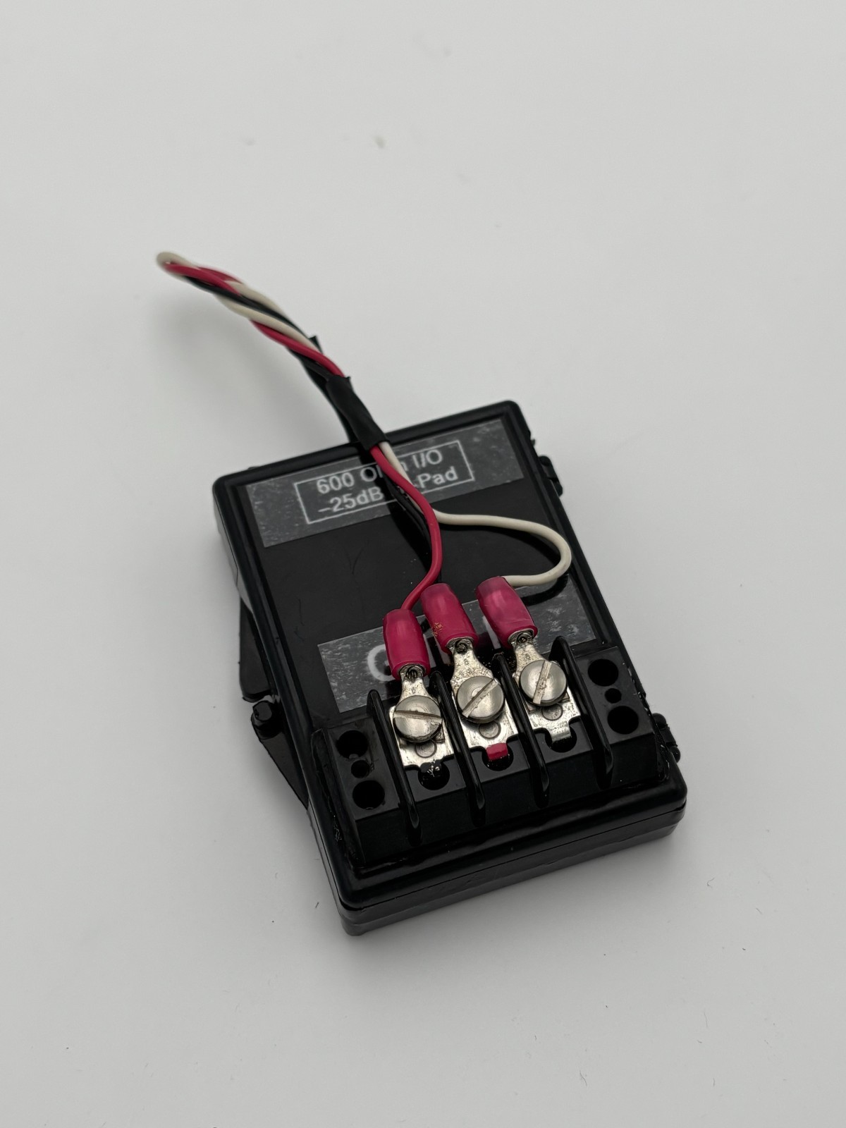 600 ohm I/O -25dB H-Pad 3"x2" Black Balanced Attenuator Homebrew GUARANTEED