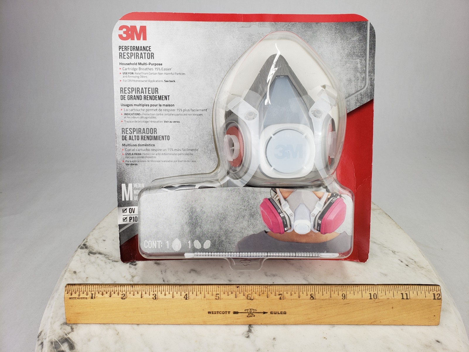 3M P100/OV Performance Multi-Purpose Reusable Respirator #65021 Medium Filter