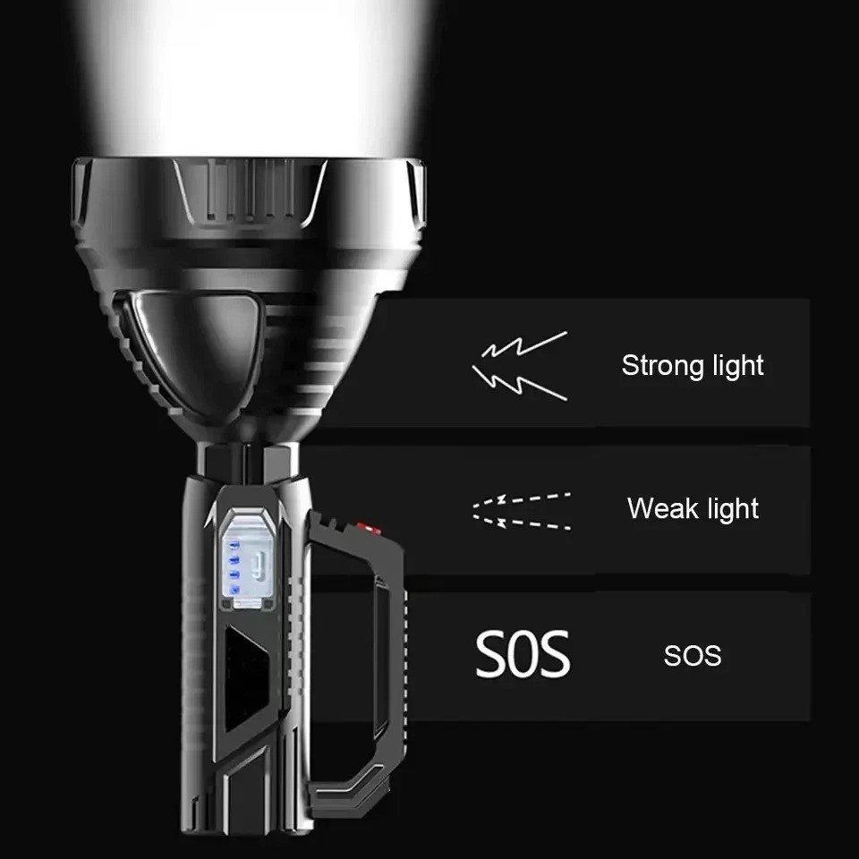 Super Bright LED Spot Light Searchlight Rechargeable Hand Torch Work Light Lamp*