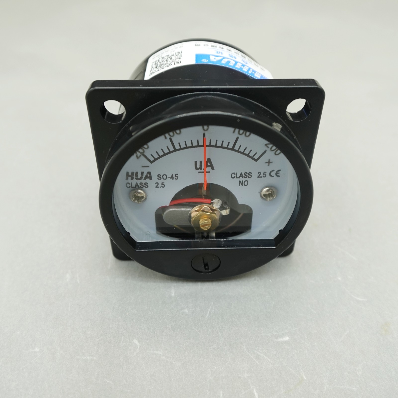 1pc DC Minus Zero Plus -200uA-0+200uA  Ammeter Panel AMP Current Meter SO-45
