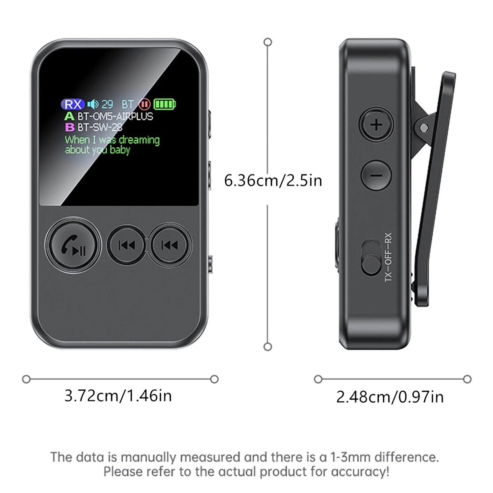 5.4 Version Wireless Bluetooth Audio Adapter with 3.5mm Jack and Included Cables