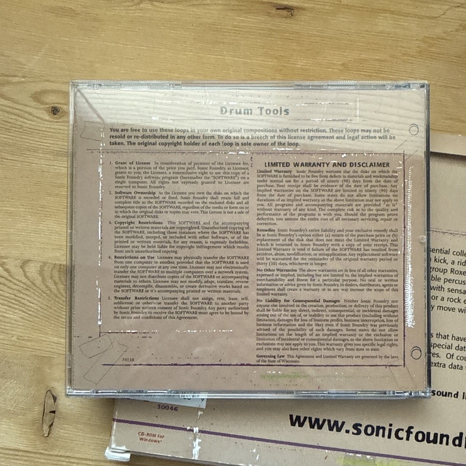 Sonic Foundry Drum Tools Loops For Acid Sampling CD