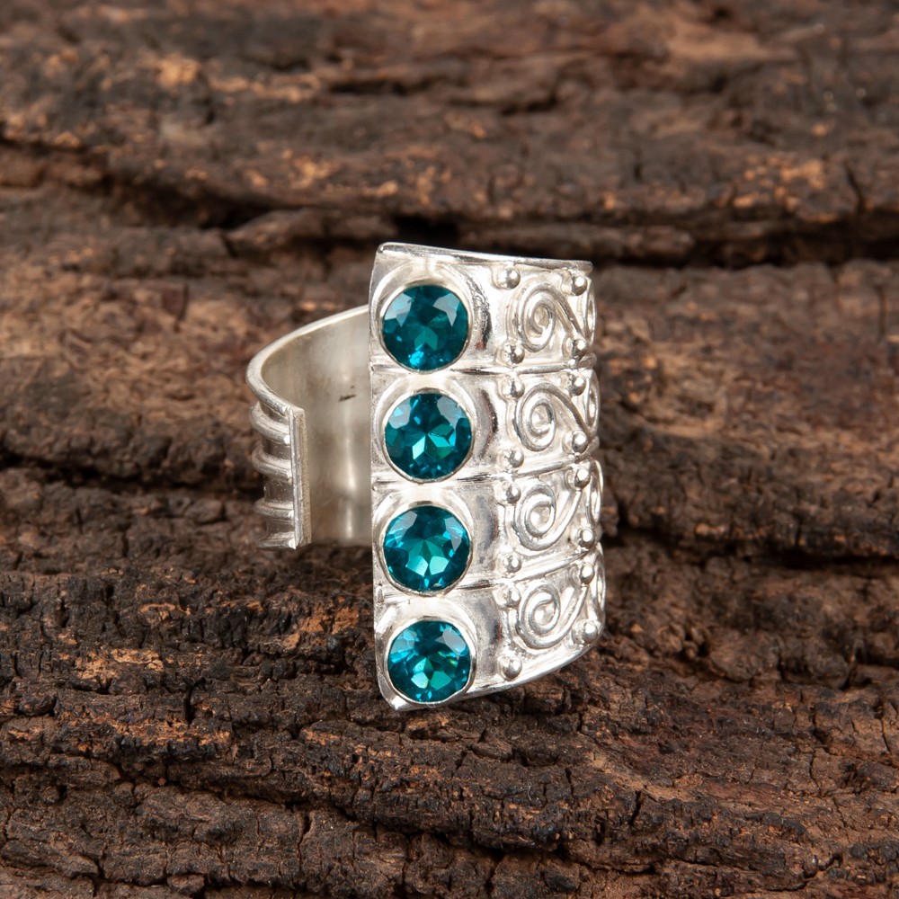 Apatite Gemstone 925 Sterling Silver Ring Handmade Jewelry Ring For Gift