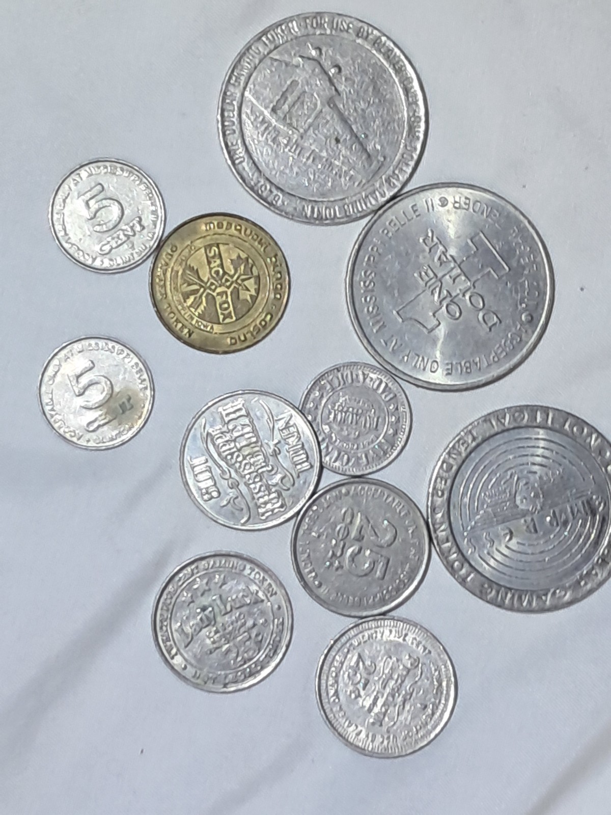 11 Casino Tokens Mississippi Belle II President Lady Luck Paradice Sac LV