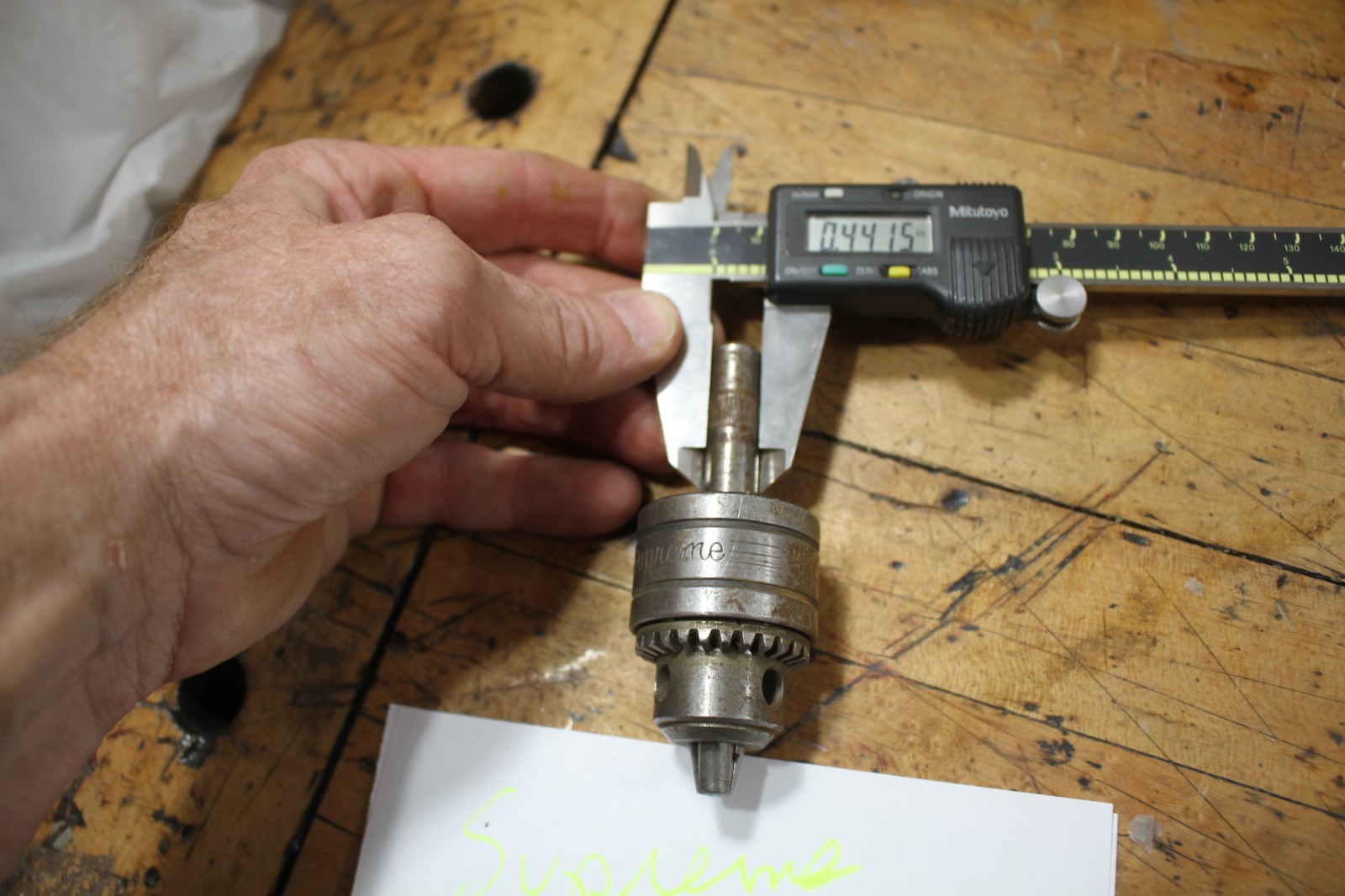 SUPREME drill press CHUCK, 3/8" capacity, 24 THD