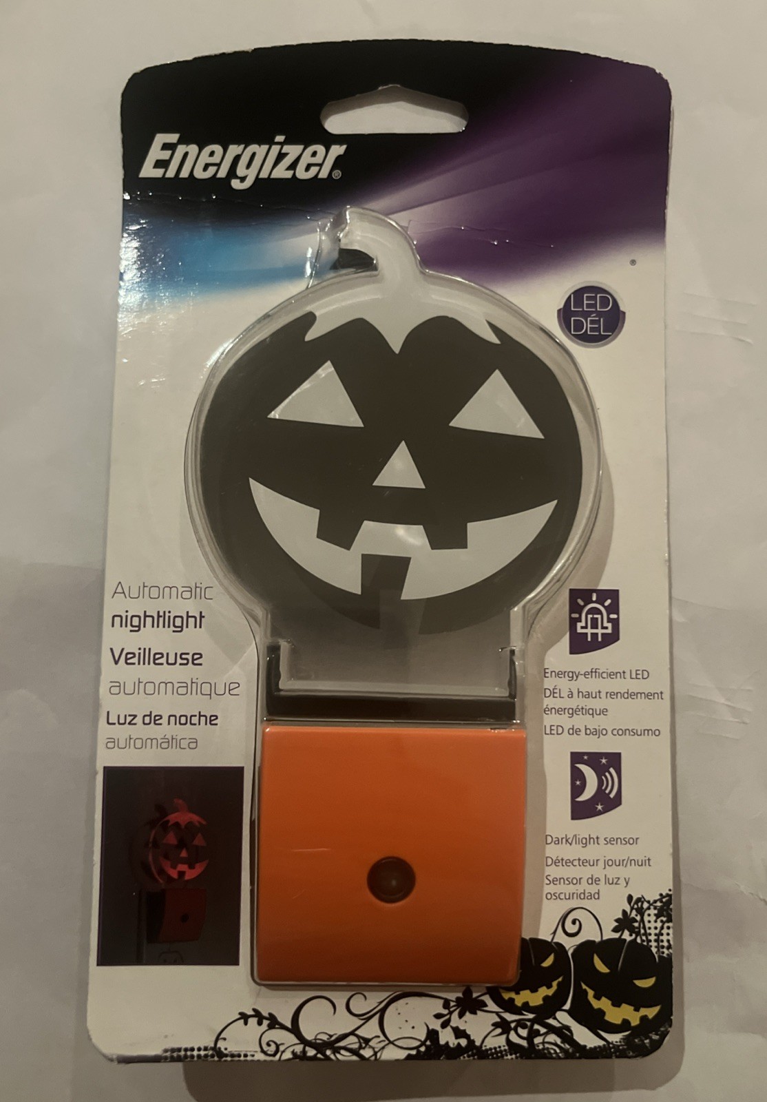Energizer LED Halloween Automatic Nightlight Jack-O’-Lantern