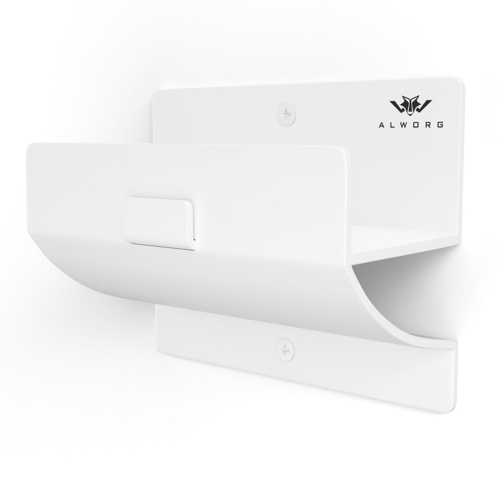 White Ladder Hooks for Garage Wall - Step Ladder Holder Wall Mount - Step Sto...