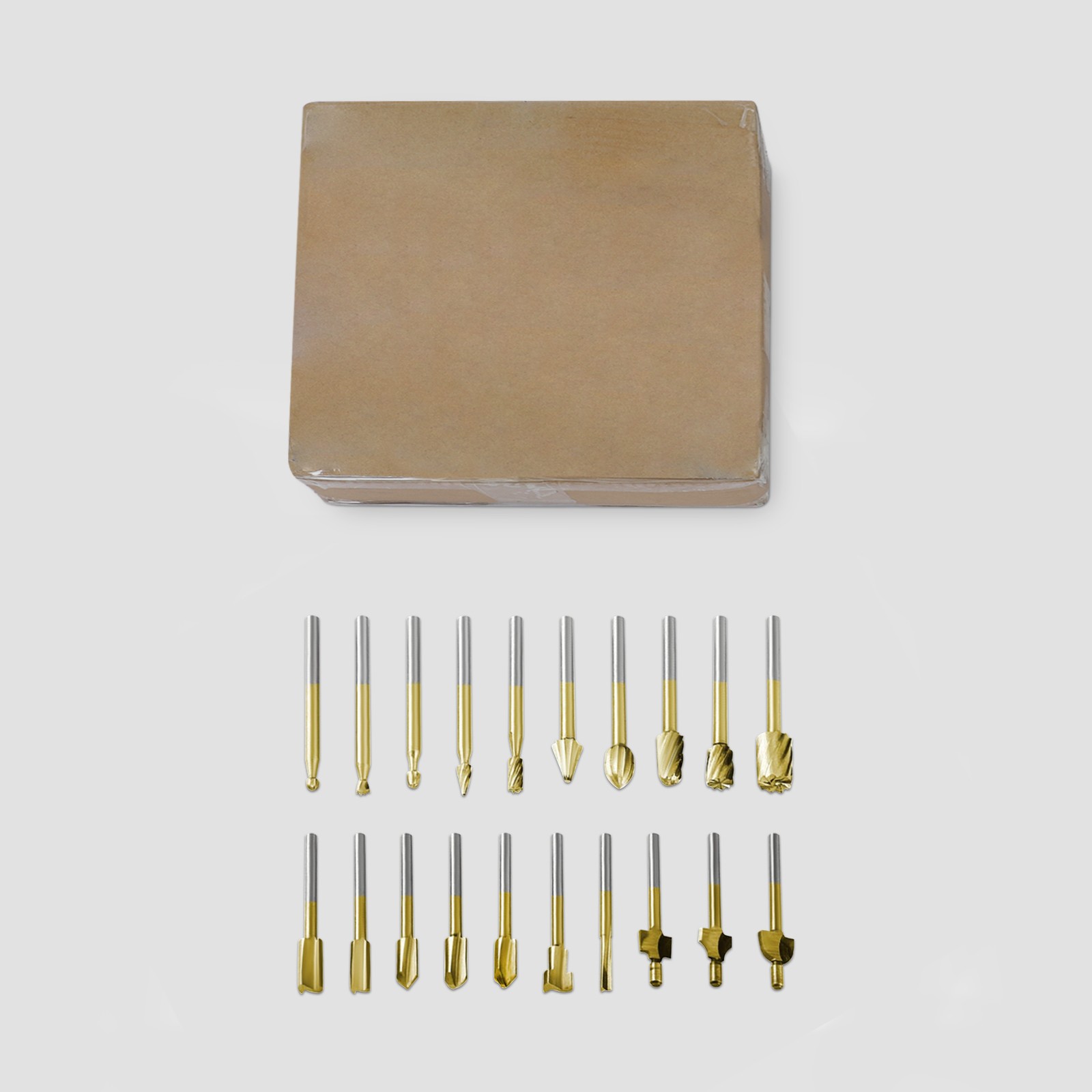 20PCS Woodworking Milling Bits Set, HSS Engraving Bits, Woodworking Router Bits