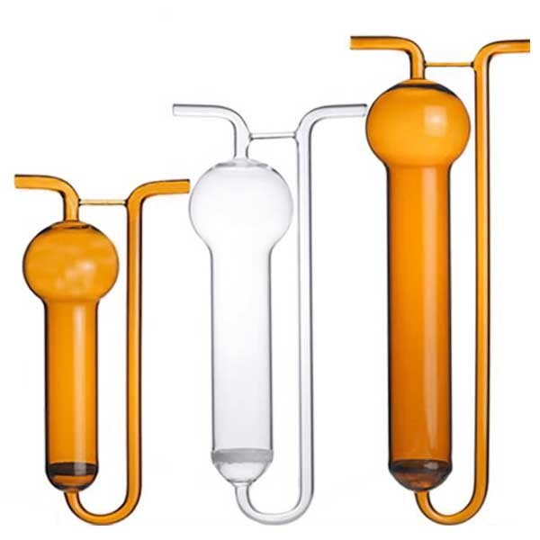 10ml - 125ml Glass  U-Shape Gas Sampling Tube Porous Absorbing Tube Glassware