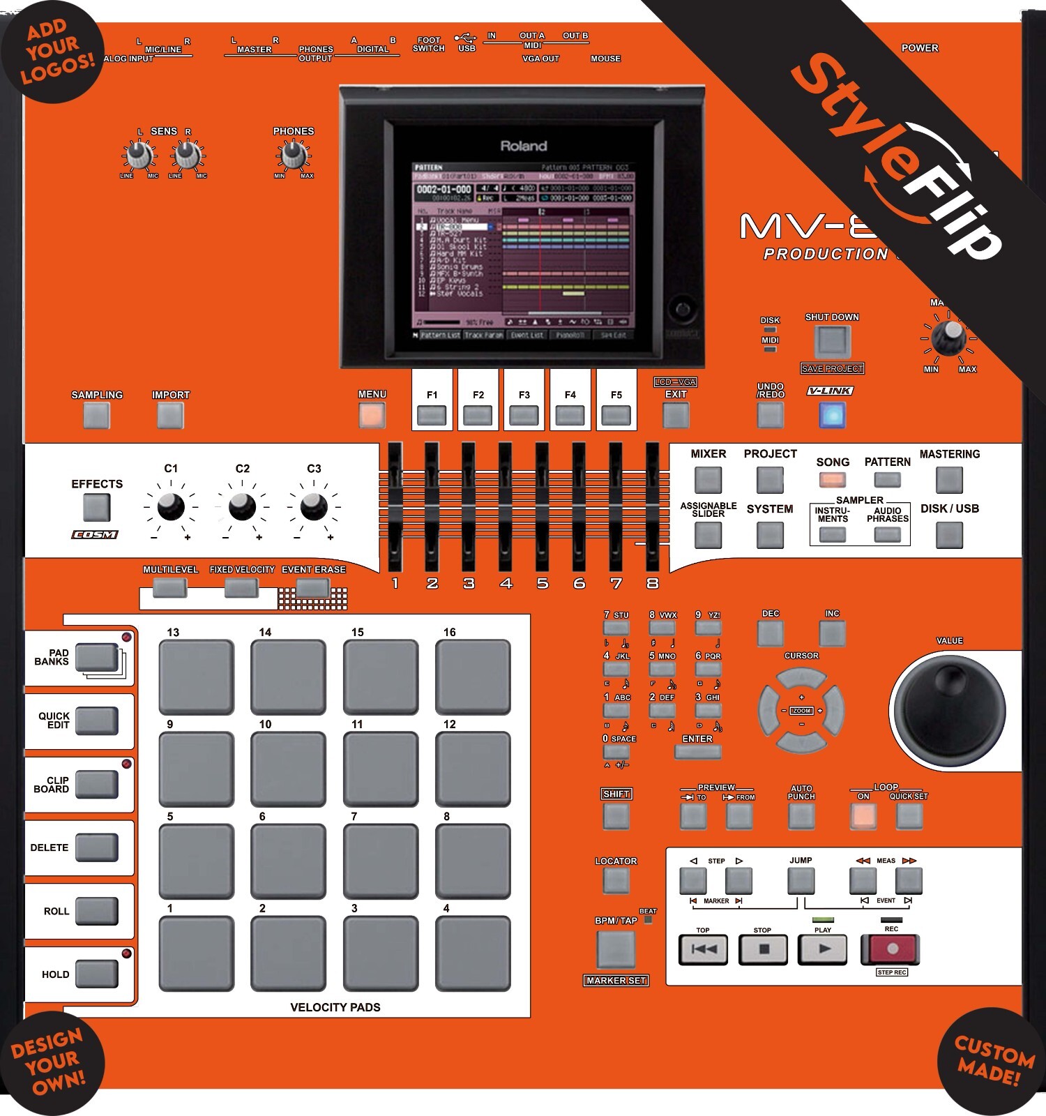 Roland MV 8800 Skins | Custom Design | Protective Decal | StyleFlip Skins