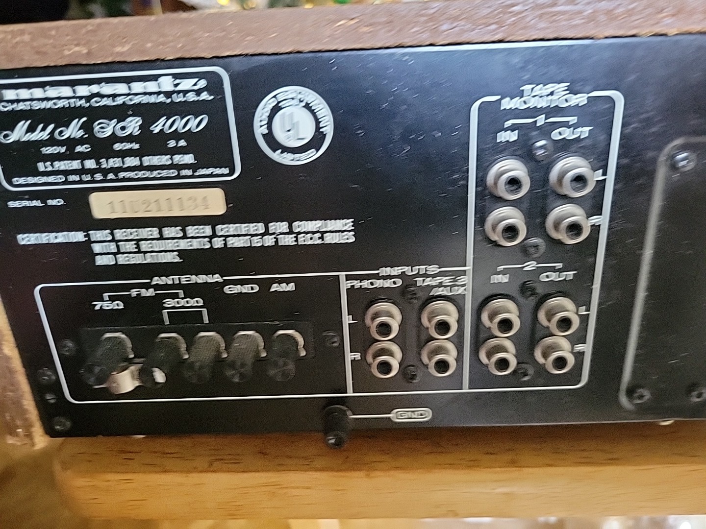 Vintage Marantz SR-4000 Stereo Receiver - TESTED WORKING