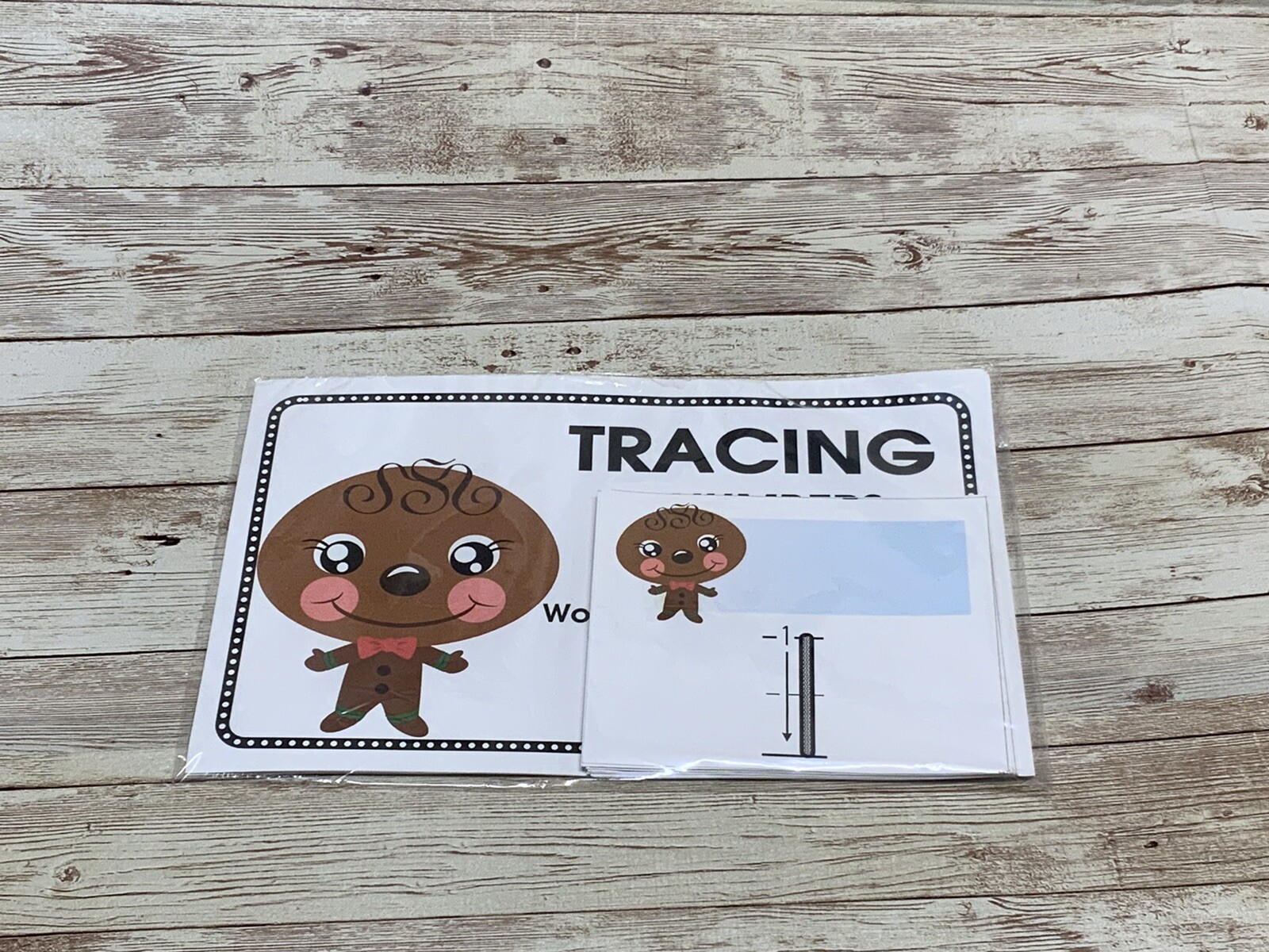 Gingerbread Boy - Themed Learning Centers - Tracing Numbers Laminated