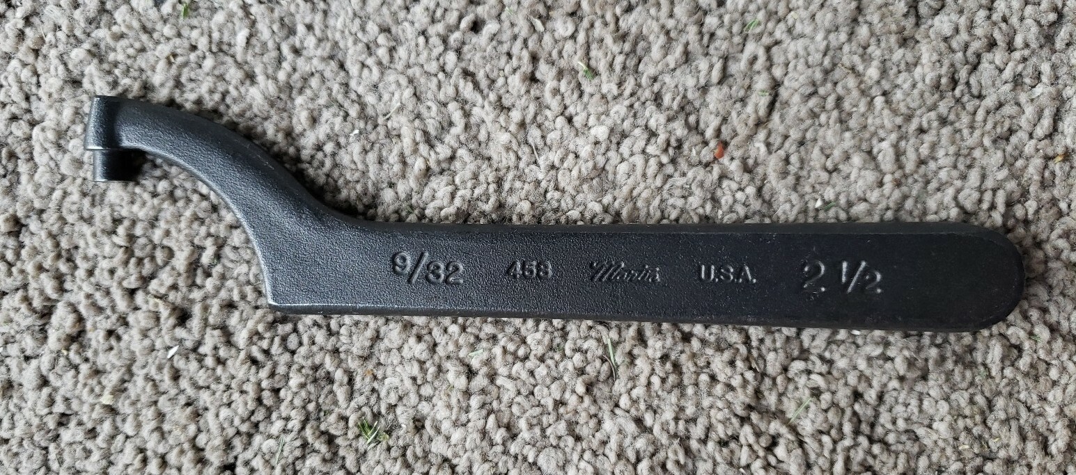 Martin 458 2-1/2" Pin Spanner Wrench 9/32" Pin Free Shipping