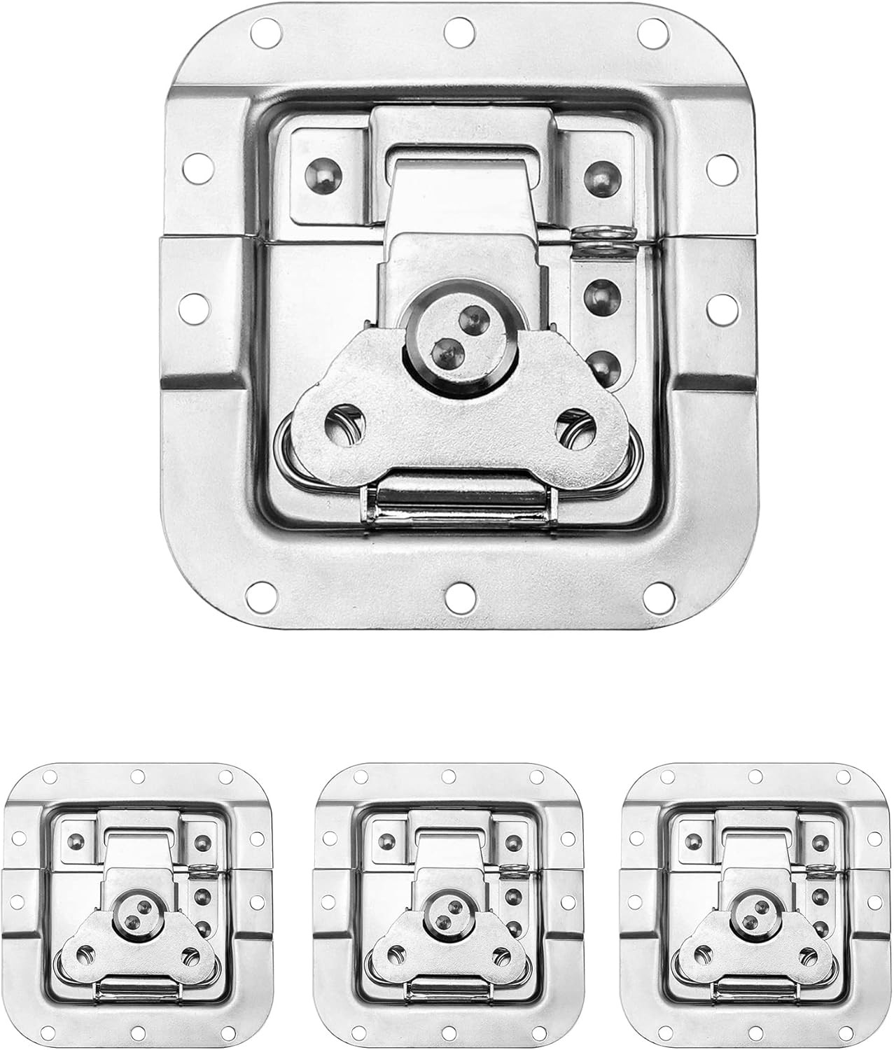 Road Case Spring Loaded , 4 Pack Heavy Duty Recessed Butterfly Twist Catch Case