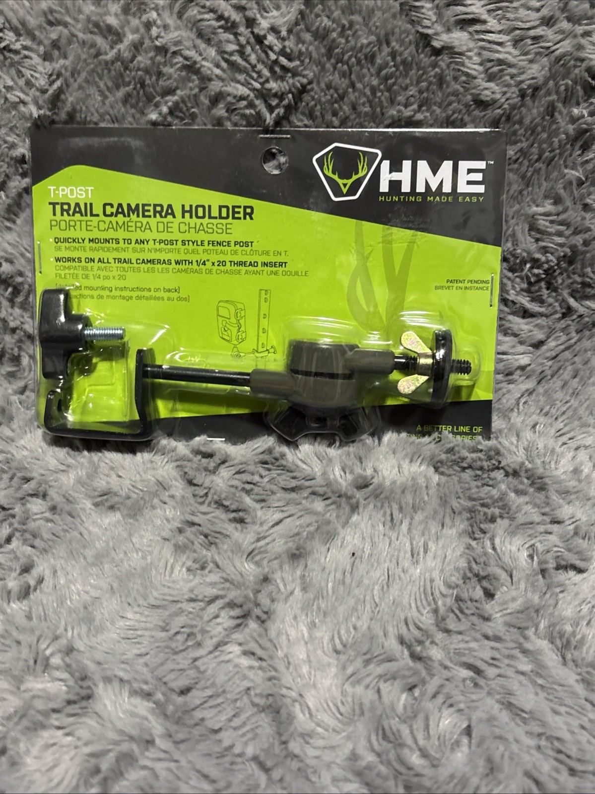 HME T-Post Trail Camera Holder For 1/4 X 20 Thread Insert Trail Cams