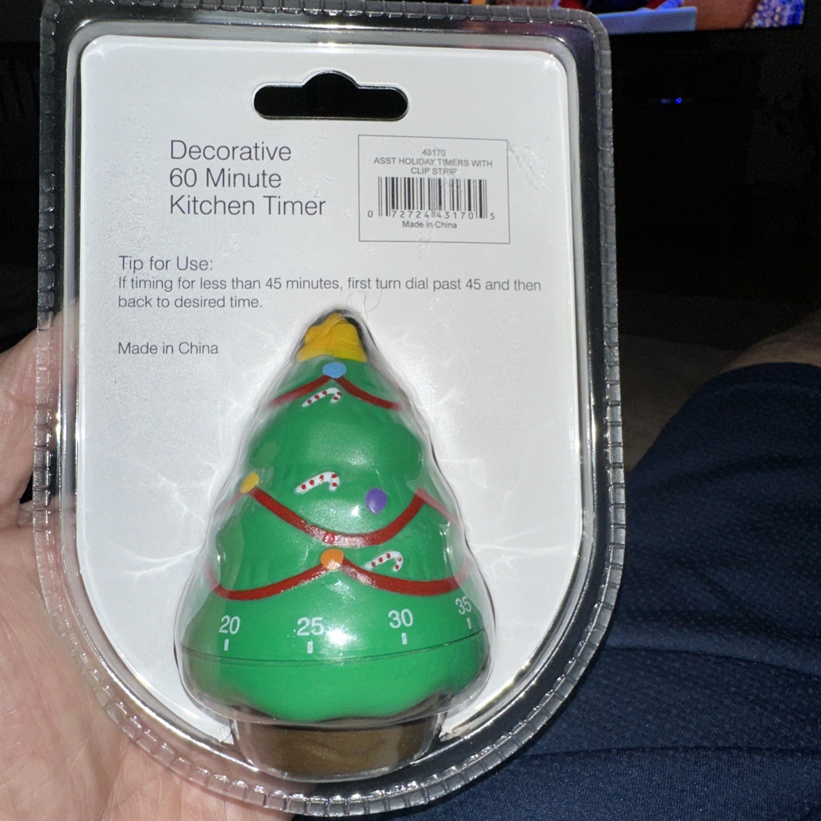 Christmas Tree 60-Minute Kitchen Timer for Cooking