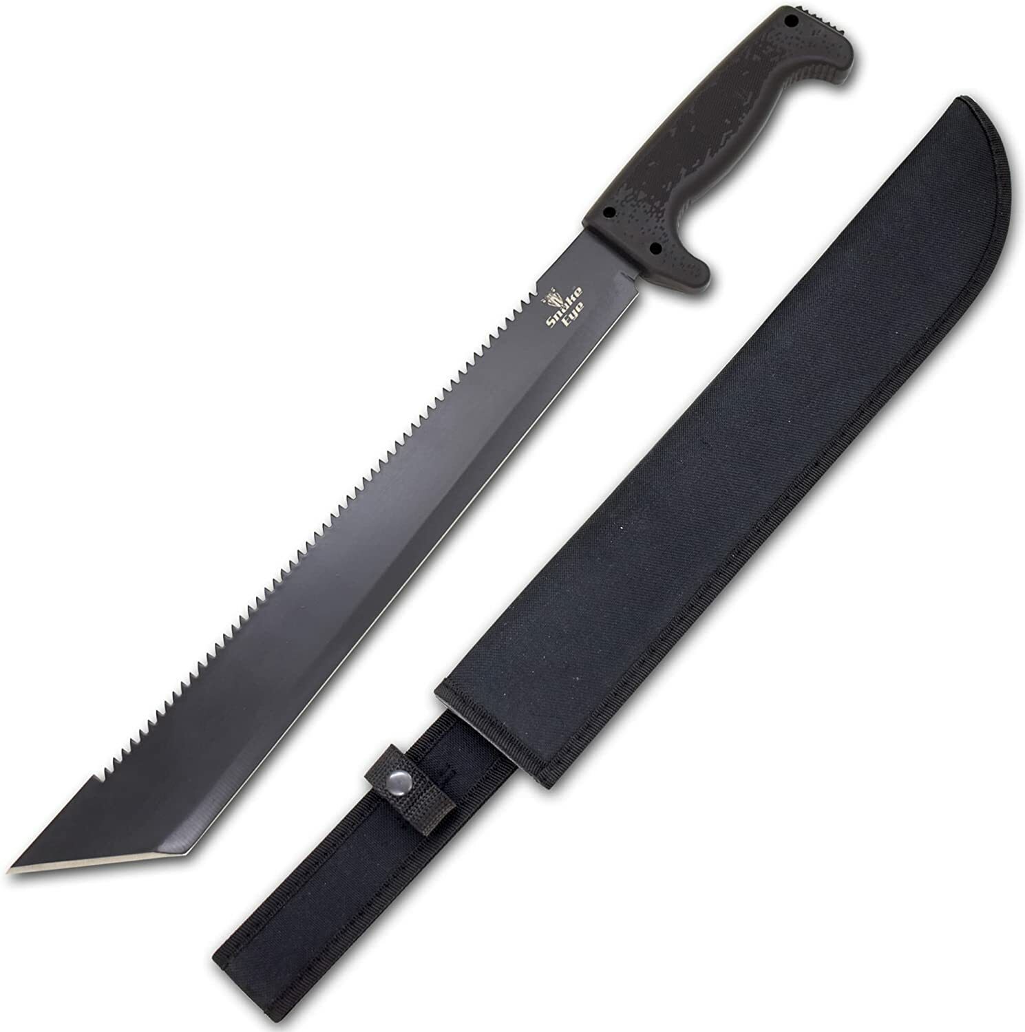 Snake Eye Machete with Heavy Duty Construction, Ergonomic Non-Slip Handle and Be