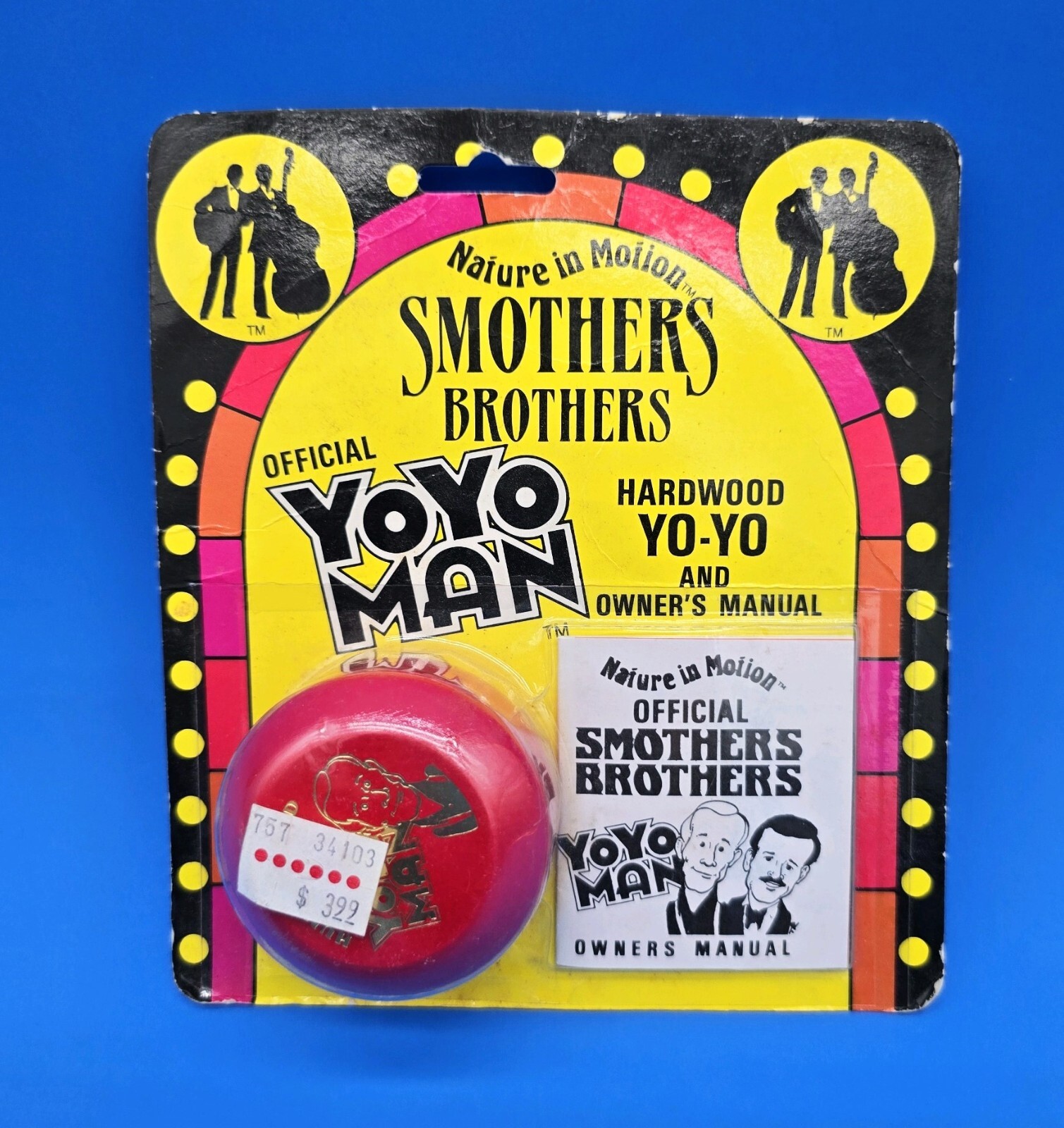YoYo Man, Official Smothers Brothers Hardwood YoYo by Hummingbird Toys 1988