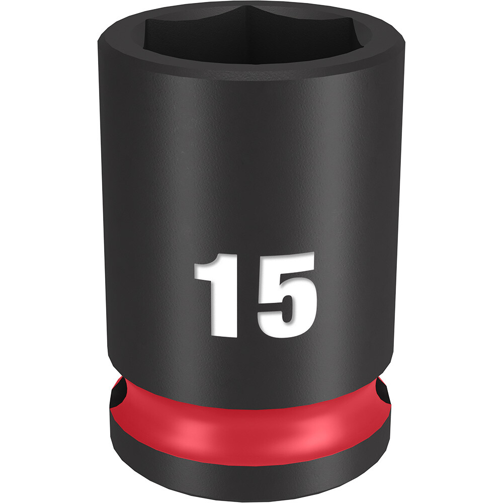 Milwaukee 49-66-6139 SHOCKWAVE Impact Duty 3/8 Drive 15mm Standard 6 Point Socke