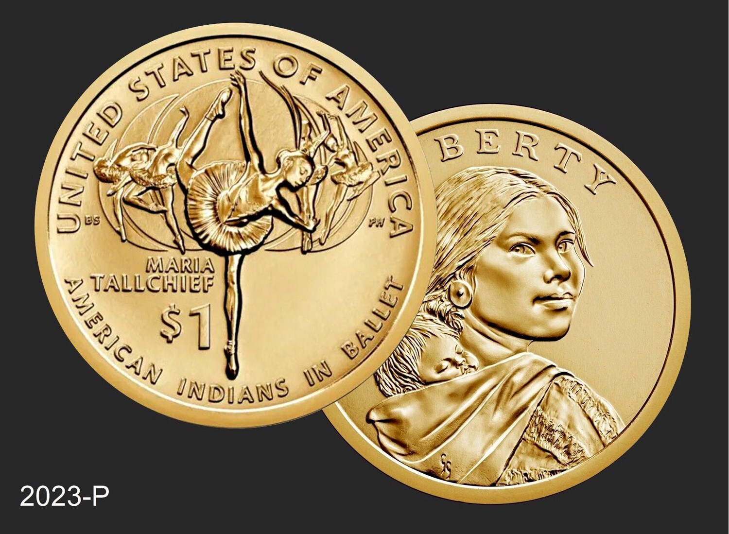2023-P  Sacagawea $1 Native American Golden Dollar BU Citizenship