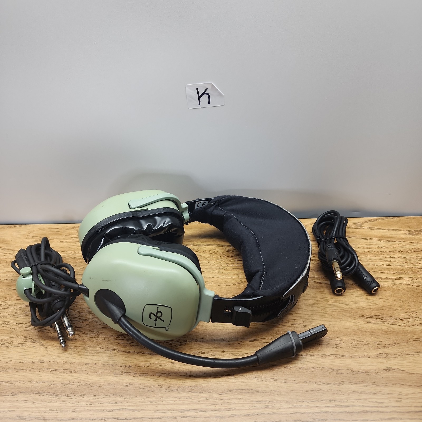 David Clark H20-10S Pilot Aviation Headphones Headset W/Extra Splitter