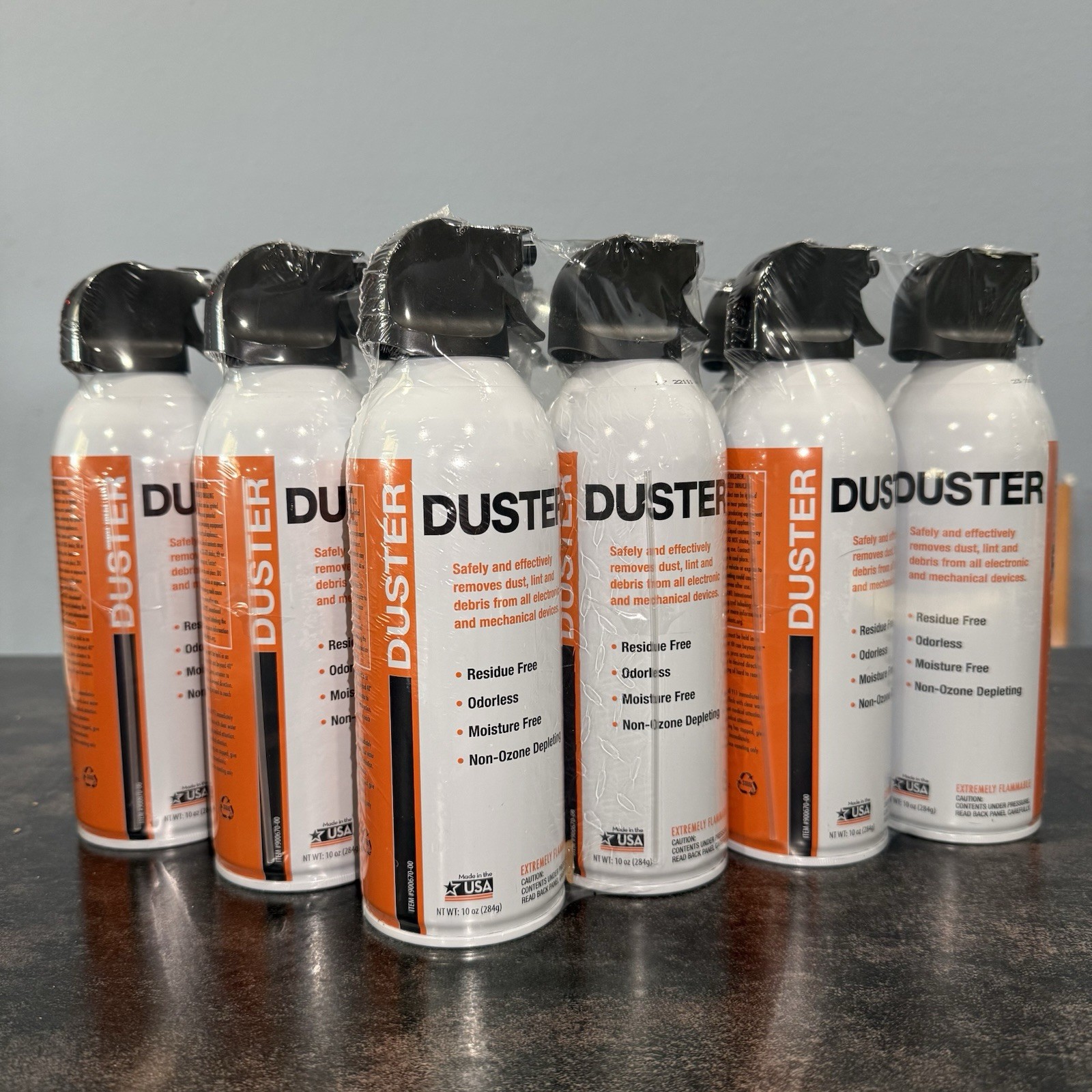12 packs Compressed Air Duster 10 oz can Dust off Electronic Computer Keyboard