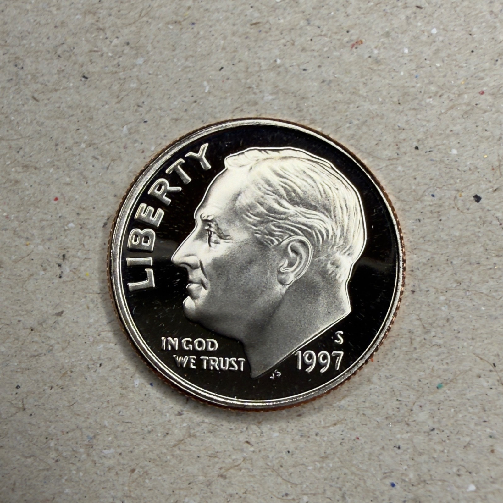 1997-S Roosevelt 10C PROOF Clad - ULTRA DEEP CAMEO