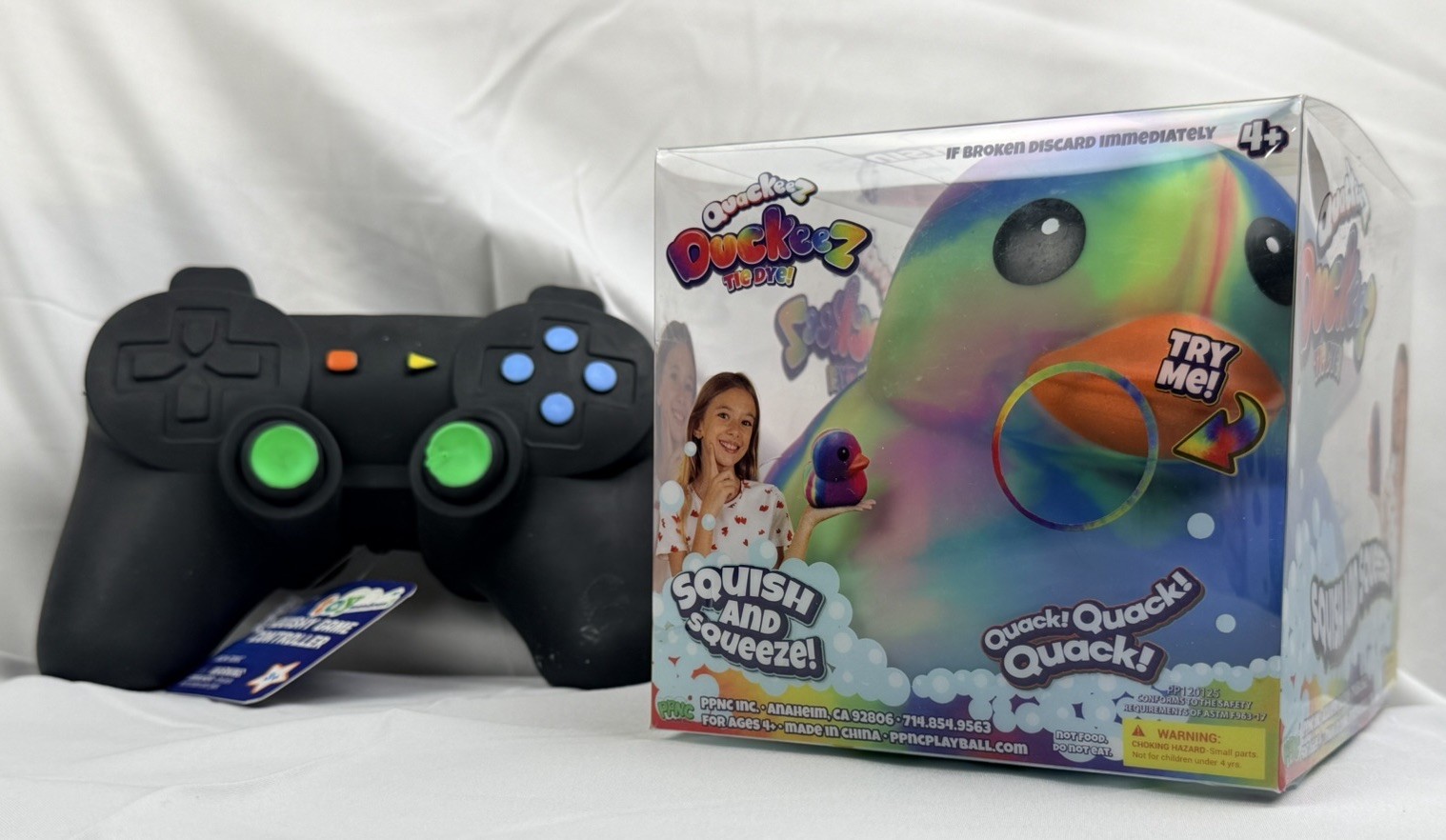 Jumbo Squishy Bundle Video Game Controller Squeezy Tie Dye Duck Fast Shipping