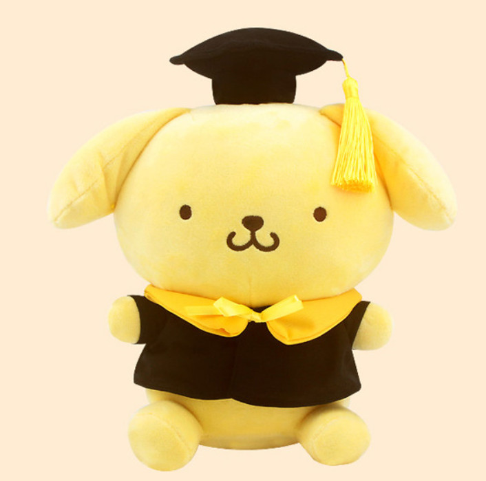 Sanrio Characters Official Plush Doll Series  Graduation Pompompurin 10" Stuffed