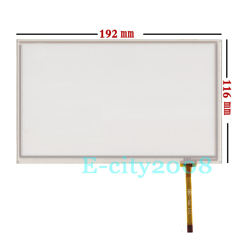 8" Resistive Touch screen Digitizer glass For AT080TN64 AT080TN03 v.1 192*116mm