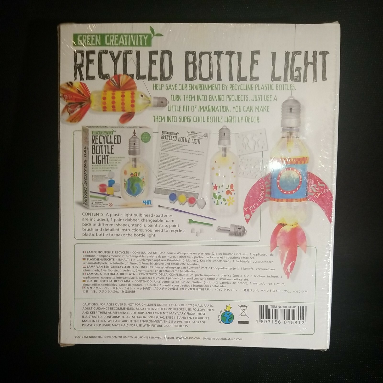 4M SCIENCE KIT (Green Creativity) "Recycled Bottle Light" Sealed - NEW