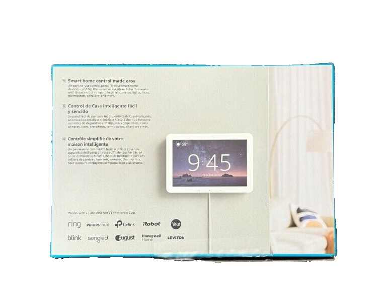 BOX ONLY - Amazon Echo Hub 8" Smart Home Control Panel with Alexa - White