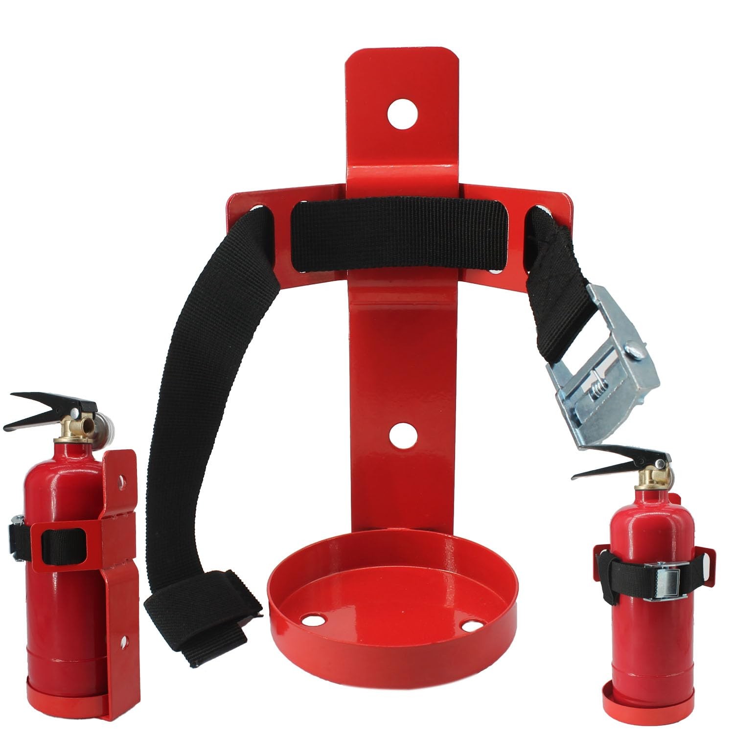 Fire Extinguisher Mount Wall Hanging Bracket Holder Home Car Truck 2.5LB Red