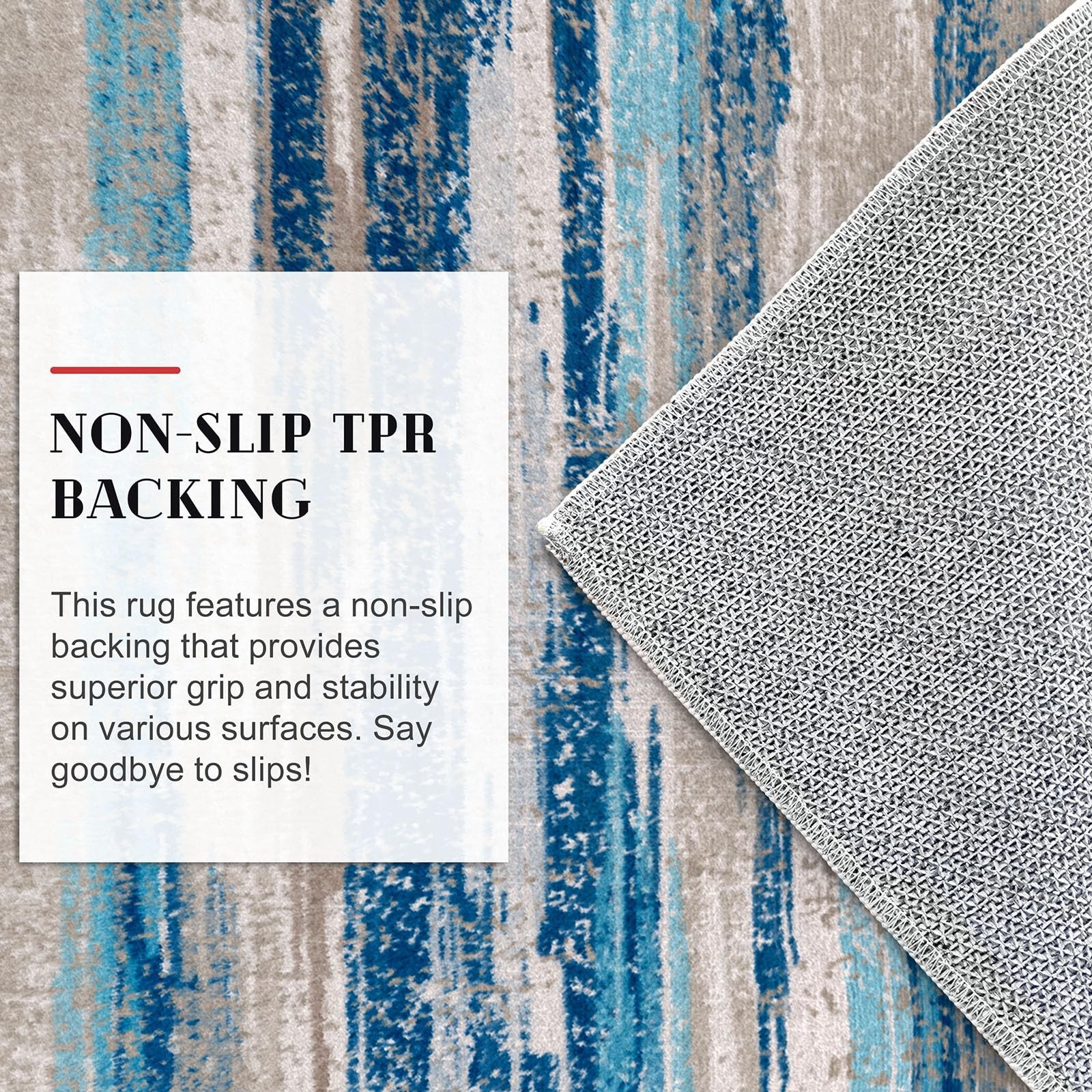 Lansny Small Abstract Area 2' x 3' (Rectangular), Blue Aqua/Beige Taupe Multi