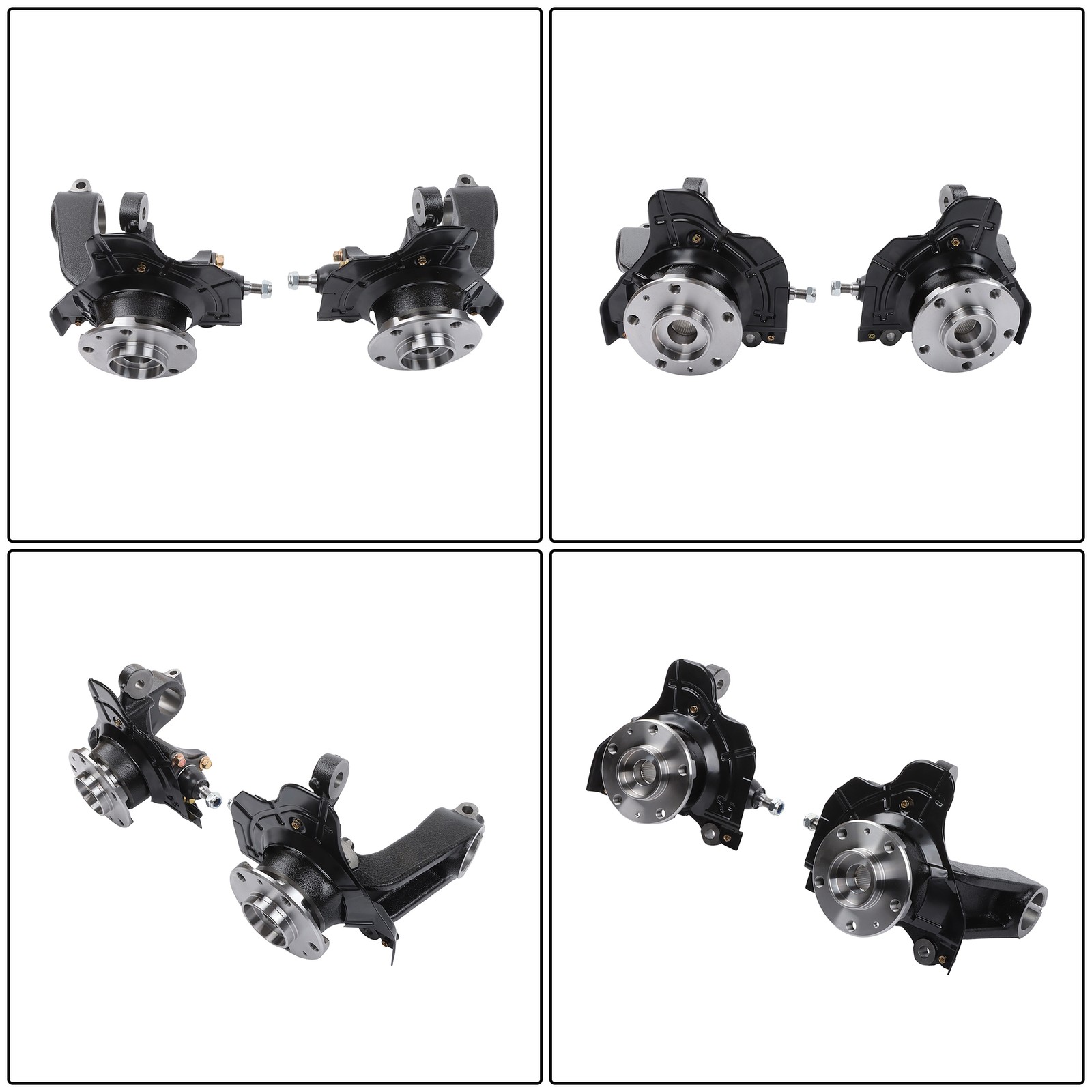 For Ram ProMaster 2014-2020 2Pcs Front LH & RH Steering Knuckle & Hub Bearing