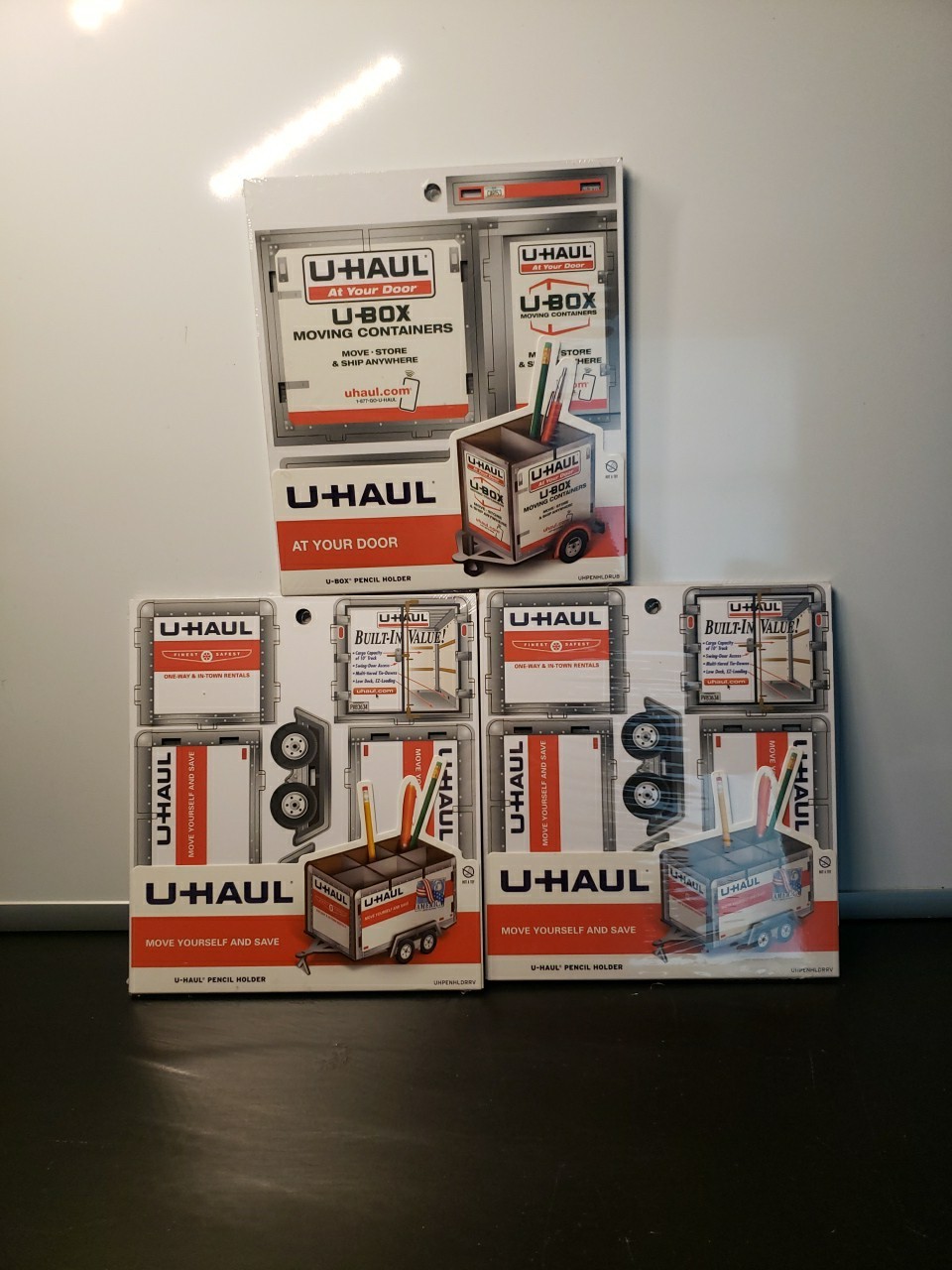 U-Haul trailer pencil holder Lot Of 3 Trailer/Ubox Collectables Read Descript