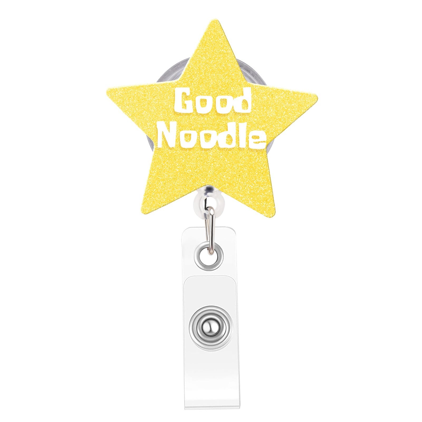 Funny Nurse Badge Reel, Good Noodle Holder with Retractable