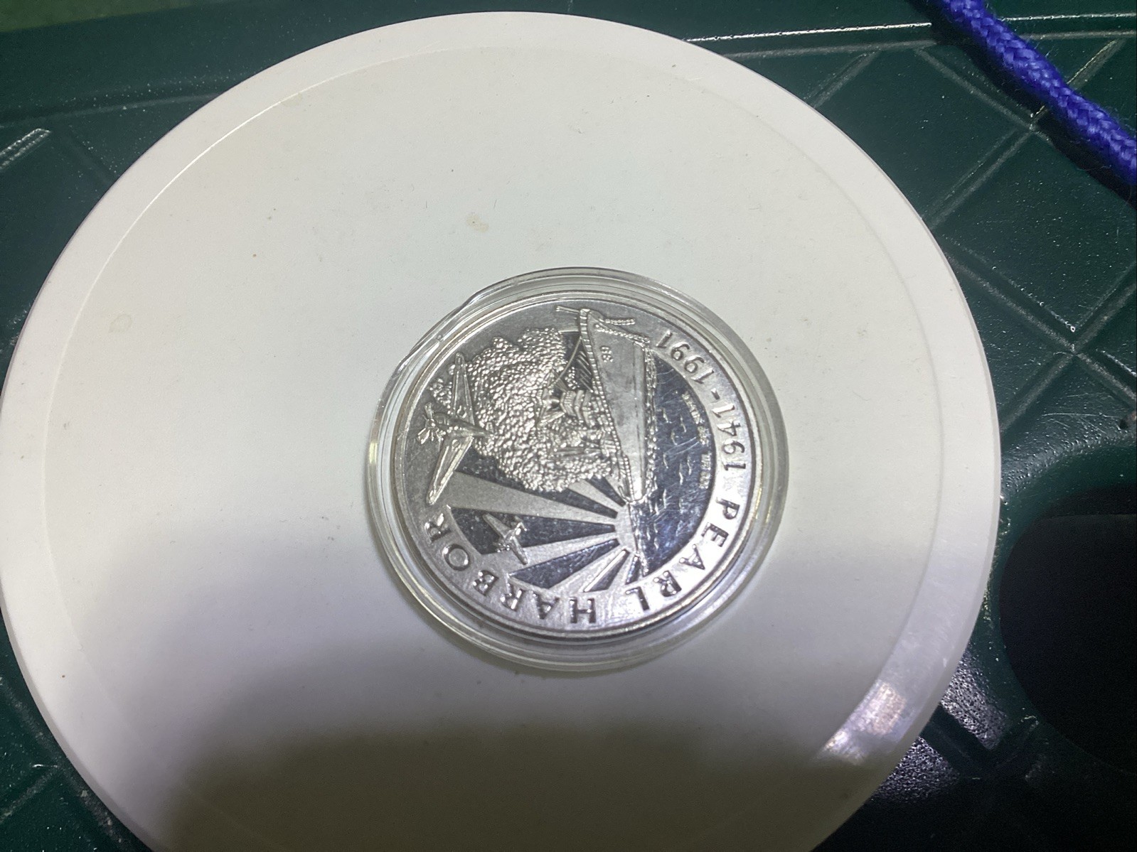 1941-1991 50 Years Arizona Memorial Pearl Harbor Silver Dollar Coin