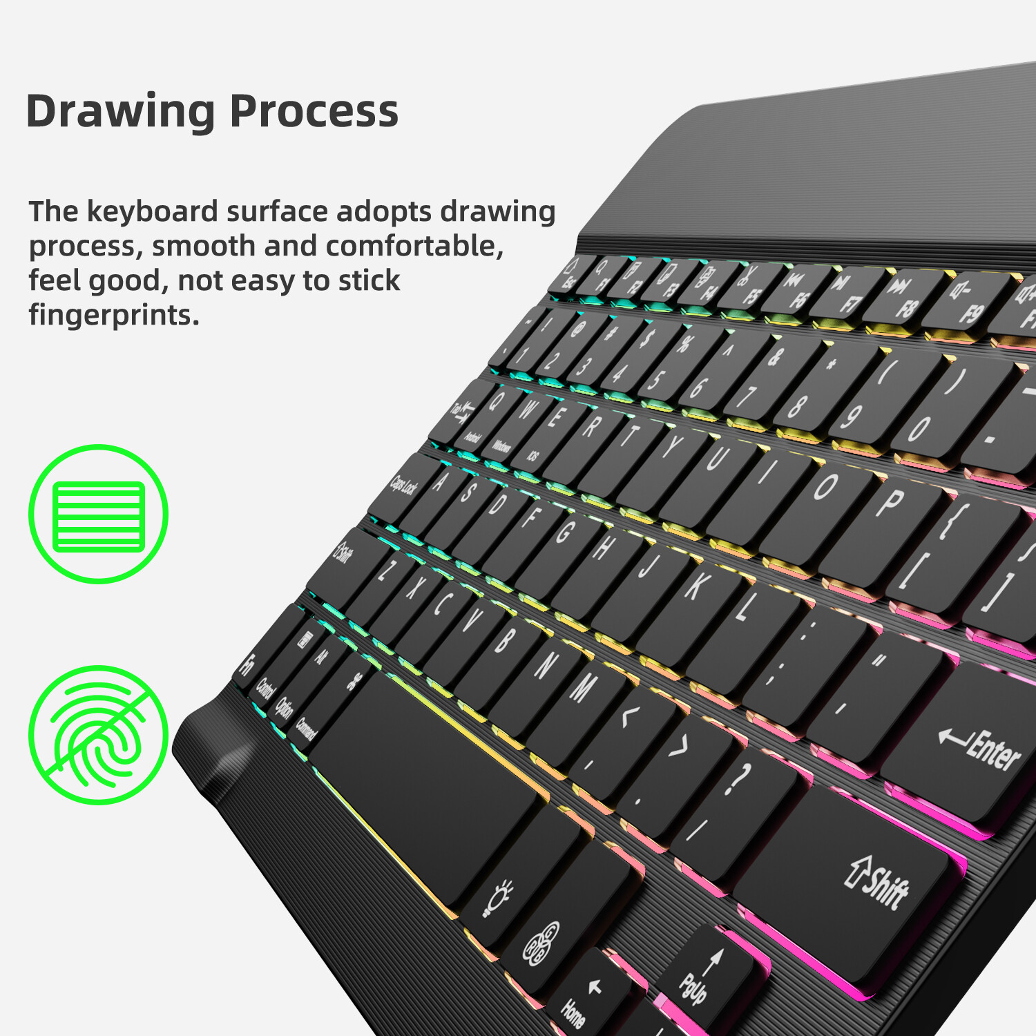 Backlit RGB Wireless Keyboard & Mouse Combo Bluetooth Set for iPad / PC / Laptop