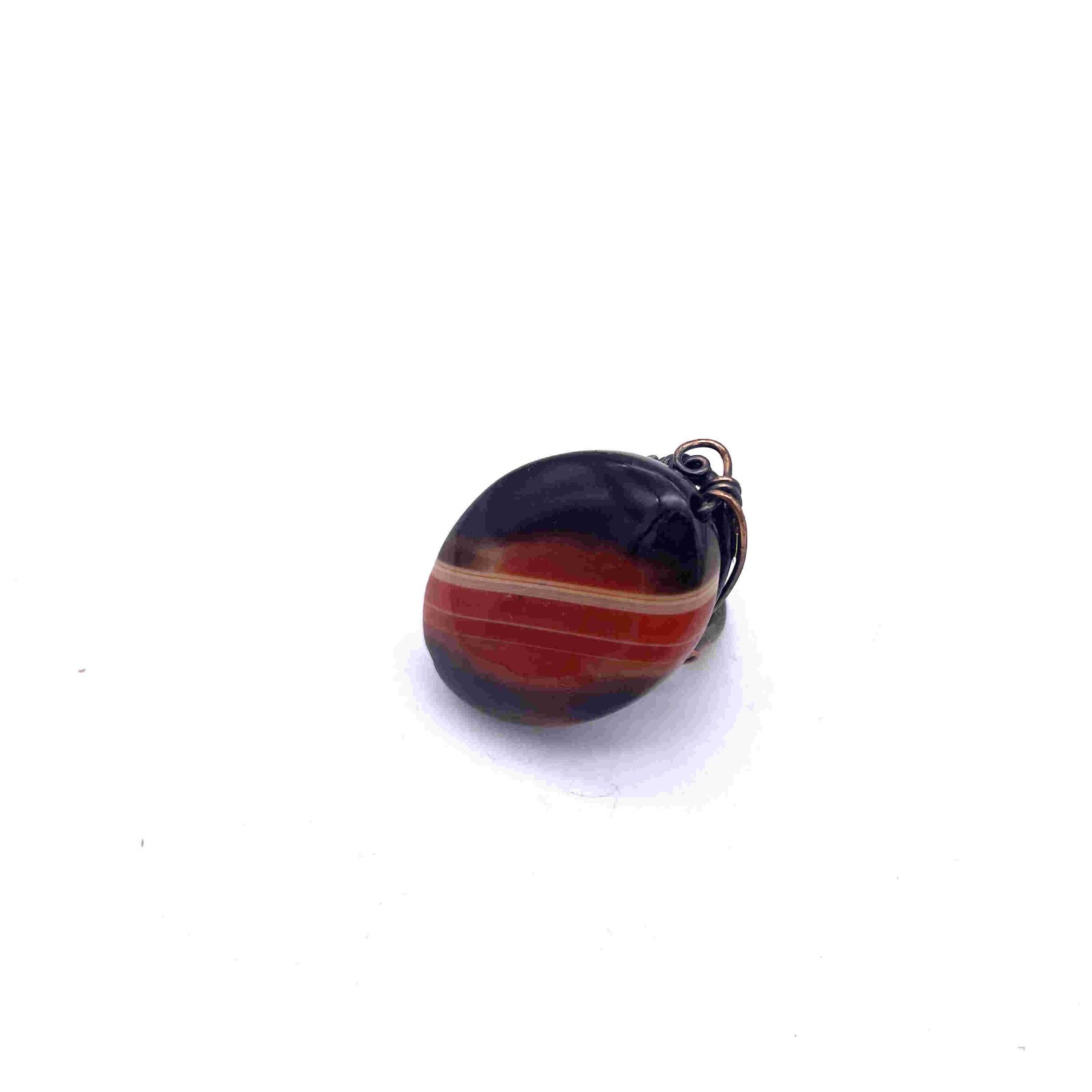 Wire Wrap Oval Shape Gemstone Ring Size 4