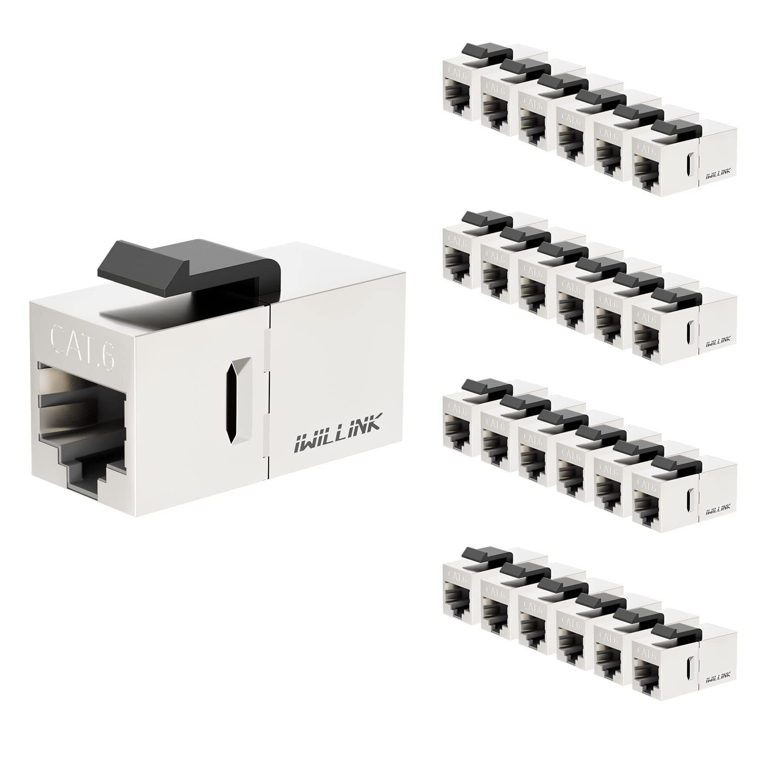 Cat6 Coupler RJ45 Cat6 Shielded Coupler 25-Pack Ethernet Coupler Female to Fe...