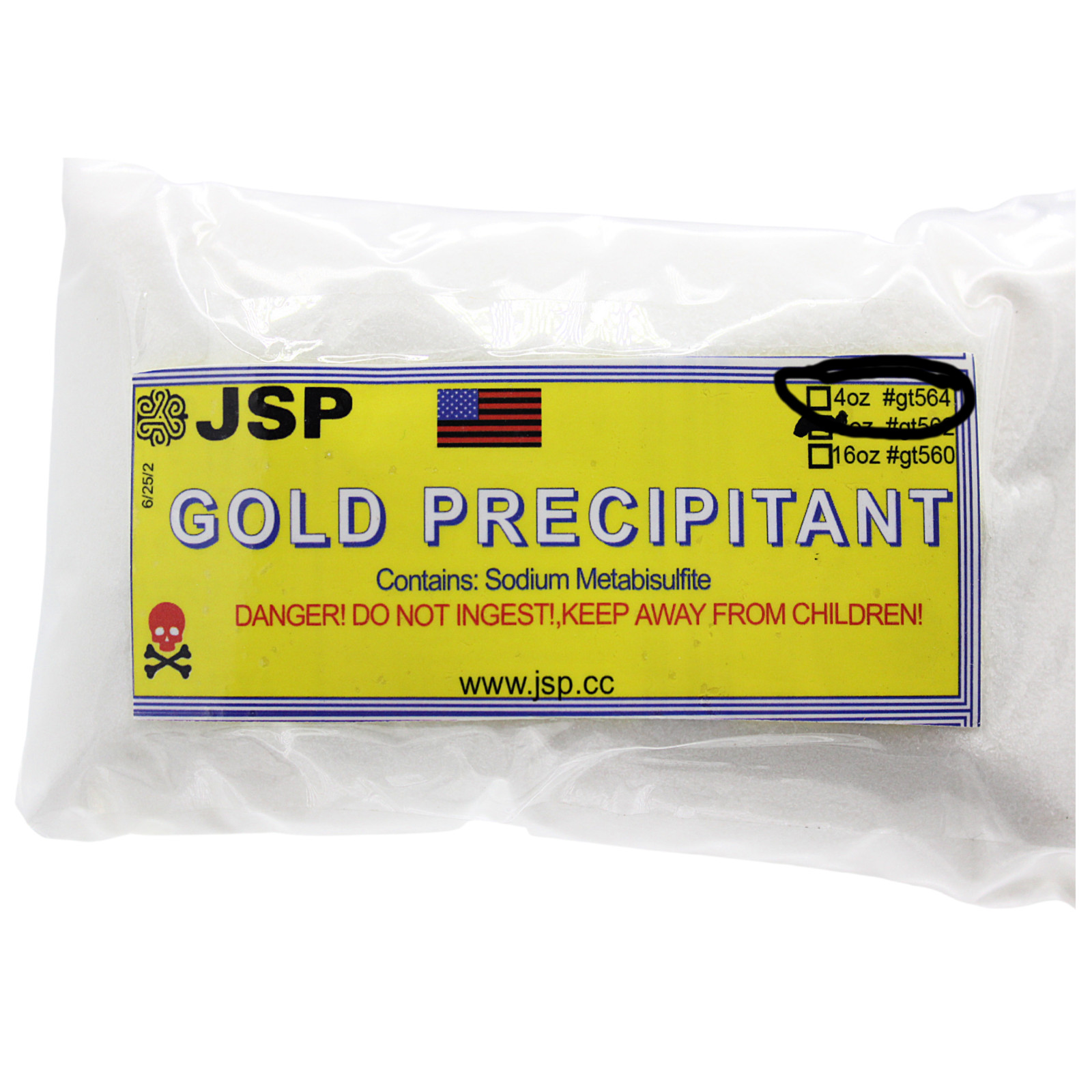 JSP Gold Precipitant 8 oz Refining Test Acid Aqua Regia Metals SMB Pyrosulfite