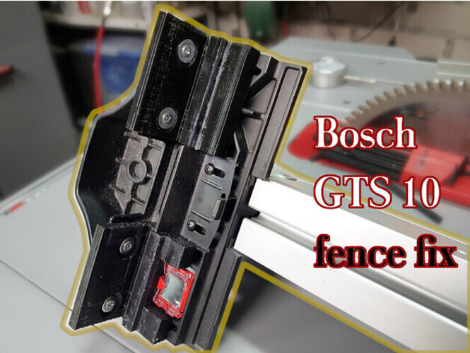 Sliding Fence Fix Upgrade for Bosch GTS 10 XC Table Saw +Precision