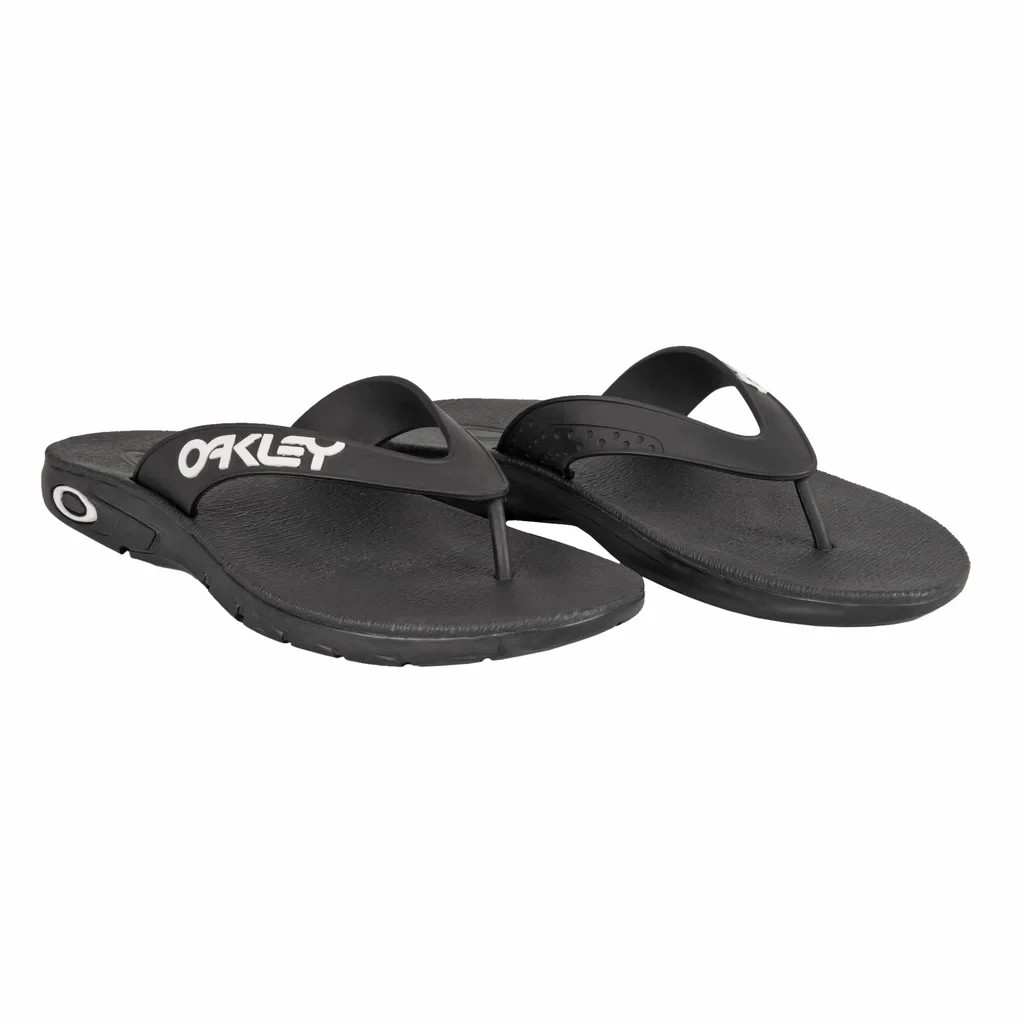 OAKLEY B1B Flip Flop Men's Sandals Black White Detail Size 10 US