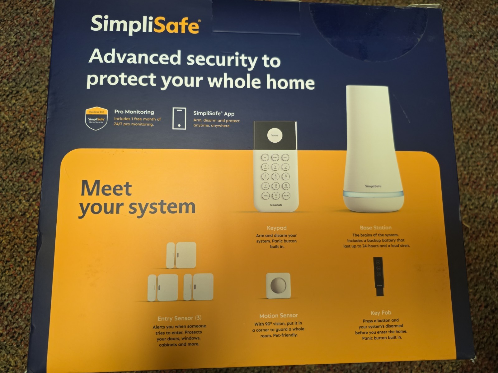 SimpliSafe Smart Home Security System 7 Pieces Kit (New Open Box)