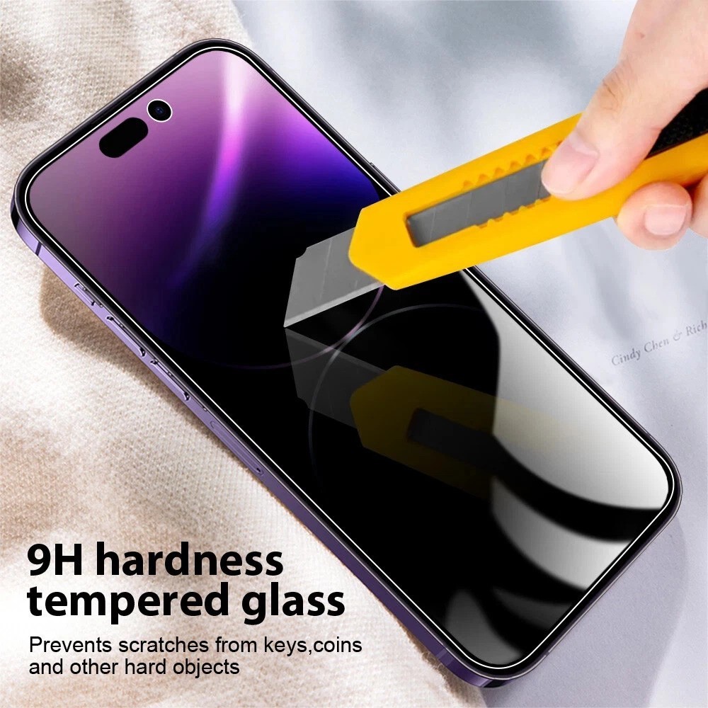 Privacy Screen Protector For iPhone 13 14 15 16e 17 Pro Max Air Edge Full Cover