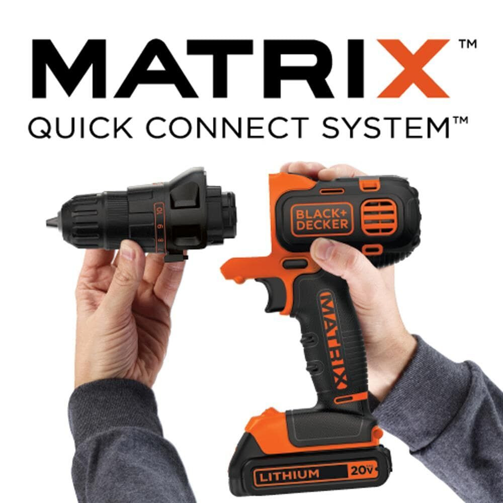 BLACK+DECKER 20V MAX* Matrix Cordless Drill/Driver - BDCDMT120C